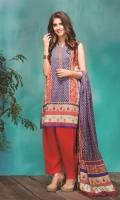 3 Piece Lawn Suit 3 Meter Lawn Shirt,Embroidered Lace,2.5 Meter Printed Lawn Dupatta,2.5 Meter Trouser