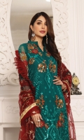 Chiffon Embroidered Hand Made Front Chiffon Embroidered Sleeves Chiffon Plain Fabric For Back Net Embroidered Dupatta Organza Embroidered Front, Back And Sleeves Border Organza Embroidered Trouser Lace Organza Embroidered Trouser Patches Dyed Raw Silk Trouser