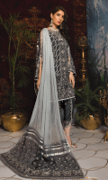 Embroidered Chiffon Front Embroidered chiffon Back Embroidered Chiffon Sleeves Pallu Chiffon Embroidered Dupatta with Dimantes Work Embroidered Organza Patch for Trouser Russian Grip Trouser