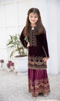 Fabric: Velvet shirt and silk shahrara
