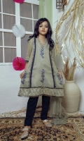 The Shirt is made on Zari net fabric. It has got beautiful computer embroidered motifs with hand emballishment on it Dupatta is matching net with indian raw silk bottom