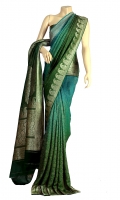 Maisori Chiffon Fabric of Saree with Tasar Kundan Design and Self Work, Anchal contains Carry Work on it. Blouse of Self Tasar Kundan Work.
