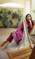Dyed Embroidered Back 1.17 Mtr  Dyed Embroidered Front 1.17 Mtr  Dyed Embroidered Sleeves x 2  Dyed Embroidered Shawl 2.5 Mtr