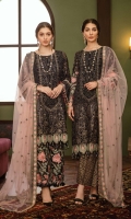 3pc embroidered chiffon suit