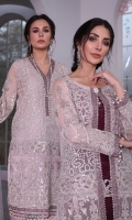 Embroidered Chiffon Front Plain Chiffon Back Embroidered Chiffon Sleeves Contrast Net Dupatta (Stone Embalished) Embroidered Organza Border for Front Embroidered Organza Border for Back Embroidered Organza Border for L+R Panels Embroidered Organza Border for Sleeves Embroidered Organza Border for Neckline Embroidered Organza Border for Dupatta Embroidered Organza Border for Inner Plain Silk Inner Contrast Contrast Trouser