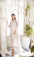 Embroidered Net Unstitched 3 Piece Suit