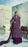 Jacquard Cambric Shirt  With Heavy Embroidered Front Jacquard Cambric With Heavy Embroidered Back Jacquard Cambric Embroidered Sleeves Embroidered Bamber Chiffon Dupatta Dyed Cotton Trouser