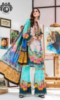 Digital Printed Luxury Lawn Shirt Digital Printed Luxury Lawn Dupatta Digital Printed Luxury Cambric Cotton Trouser