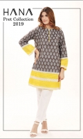 Color Blocked screen printed shirt with lace and pleats on damaan and sleeves