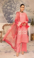 Chikenkari Sequence Lawn Shirt Chiffon Dupata Plain Trouser