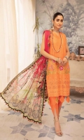 Chikenkari Sequence Lawn Shirt Chiffon Dupata Plain Trouser