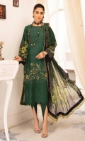 Chikenkari Sequence Lawn Shirt Chiffon Dupata Plain Trouser