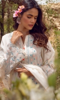 Embroidered Voile Dupatta (2.5 Meter) Embroidered Shirt Front (1.25 Meter) Embroidered Shirt Back (1.25 Meter) Embroidered Sleeves (0.75 Meter) Dyed Cambric Trouser (2.5 Meter)