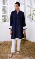 Jacquard Kurta With Lace Full Sleeves  Fancy Buttons