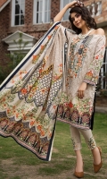 EMB PRINTED LAWN SHIRT : 3 MTR DYED TROUSER : 2.5 MTR  PRINTED LAWN DUPATTA : 2.5 MTR ACCESSORIES TROUSER PATCH : 2 PC