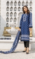 PRINTED LAWN SHIRT 3M  PRINTED LAWN DUPATTA 2.5M  DYED LAWN TROUSER 2.5M