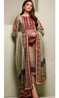 Printed Lawn Shirt : 3 Meters Dyed Lawn Trouser : 2.5 Meters Printed Lawn Dupatta : 2.5 Meters