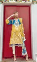 Embroidered Linen Unstitched 2 Piece Suit 