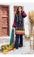 Shirt Front, Back & Sleeves: Digital Printed Lawn Dupatta: Digital Printed Chiffon Neckline: Embroidered Organza Sleeve Patch: Embroidered lawn Trouser: Dyed Cambric
