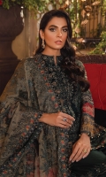 Shirt Front: Embroidered Chiffon (1 y) Shirt Back : Embroidered Chiffon (1 y) Neckline: Embroidered Velvet (1 Piece) Sleeves: Embroidered Chiffon (0.70 y) Shirt Front & Back Lace 1: Embroidered Organza (1.85 y) Shirt Front & Back Lace 2: Embroidered Velvet(1.85 y) Sleeves Lace: Embroidered Organza (1 y) Sleeves Lace 2: Embroidered Organza (1 y) Sleeves Lace 3: Embroidered Organza (1 y) Dupatta: Embroidered Pure Masoori Net (2.1 y) Dupatta Pallu 1: Embroidered Silk(2.75 y) Dupatta Pallu 2: Embroidered Silk(2.75 y) Dupatta Pallu 3: Embroidered Organza(2.75 y) Dupatta Pallu 4: Embroidered Organza(2.75 y) Dupatta Lace : Embroidered Organza (4 sided) (8.5 y) Trouser: Dyed Raw Silk (2.5 y)