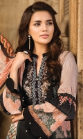 Lawn Print Embroidered Front  Lawn Printed Back  Lawn Printed Sleeves  Crinkle Chiffon Printed Dupatta  Plain Trouser