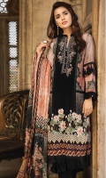 Lawn Print Embroidered Front  Lawn Printed Back  Lawn Printed Sleeves  Crinkle Chiffon Printed Dupatta  Plain Trouser