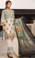 Lawn Print Embroidered Front Lawn Printed Back Lawn Printed Sleeves Embroidered Border for Trouser Crinkle Chiffon Printed Dupatta Plain Trouser