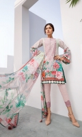 Digital Printed Shirt Embroidered Neck Patch Embroidered Trouser Patch Digital Printed Chiffon Dupatta Dyed Trouser