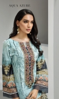 Digital Printed Shirt Embroidered Neck Patch Embroidered Front Border Dyed Organza Patch Digital Printed Chiffon Dupatta Dyed Trouser 