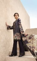 PRINTED EMBROIDERED FRONT PRINTED BACK & SLEEVES PRINTED SILK DUPATTA EMBROIDERED FRONT BORDER EMBROIDERED NECKLINE PATCH DYED ORGANZA DYED CAMBRIC LAWN TROUSER