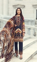 Digital Printed Shirt Embroidered Front Border Patch Embroidered Trouser Patch Digital Printed Chiffon Dupatta Dyed Trouser