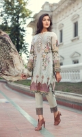 Embroidered Lawn Front Digital Printed Back Digital Printed Chiffon Dupatta Dyed Trouser Dyed Organza Patch