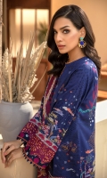 Digital Printed Embroidered Linen Front Digital Printed Linen Back & Sleeves Digital Printed Viscose Net Dupatta Embroidered Front Border Dyed Linen Trouser