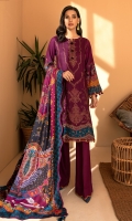 Digital Printed Embroidered Linen Front Digital Printed Linen Back & Sleeves Digital Printed Viscose Net Dupatta Embroidered Front Border Dyed Linen Trouser Dyed Organza