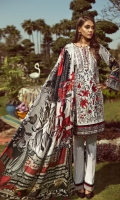 Digital Printed Shirt Digital Printed Pure Silk Dupatta Embroidered Front  Embroidered Front Border  Embroidered Sleeve Patch Embroidered Trouser Patch Dyed Trouser Dyed Organza Patch