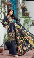 Embroidered Lawn Front Digital Printed Back Digital Printed Sleeves Embroidered Front Border Patch Embroidered Back Border Patch Digital Printed Medium Silk Dupatta Dyed Trouser