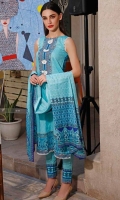 Printed Lawn Shirt : 3 Meters Printed Lawn Dupatta : 2.5 Meters Dyed Lawn Trouser : 2.5 Meters