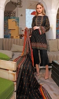 Printed Lawn Shirt : 3 Meters Printed Lawn Dupatta : 2.5 Meters Dyed Lawn Trouser : 2.5 Meters