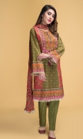 Digital Printed wider width Lawn Shirt(2.50m) Printed Cotton Lawn Dupatta(2.50m) Dyed Cambric Shalwar(2.50m)