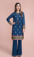 Printed & Embroidered Wider Width Lawn Shirt Front(1.25m) Printed Wider Width Lawn Shirt Back(1.50m)