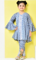 printed angrakha shirt fearturing with flared sleeves