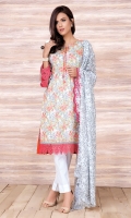 Printed value lawn shirt (2.5) Printed & embroidered value lawn dupatta (2.5) Dyed cambric shalwar (2.5)