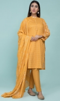 Printed Wider Width Lawn Shirt(2.50m) Printed Cotton Lawn Dupatta(2.50m) Dyed Cambric Shalwar(2.50m)