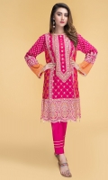 Printed & Embellished Wider Width Lawn Shirt(2.50m) Dyed Cambric Shalwar(2.50m)