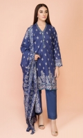 Dyed & Printed Wider Width Lawn Shirt(2.50m) Dyed & Printed Cotton Lawn Dupatta(2.50m) Dyed Cambric Shalwar(2.50m)