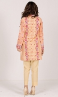 Printed Bamboo Modale Shirt(2.65M),Dyed & Embroidered Organza Lace(1)