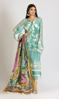 Embroidered Chiffon Shirt 3.0m Digital Printed Tissue Silk Dupatta 2.5m Dyed Inner Fabric 2.5m Shalwar 2.5m