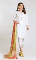 Cambric Front & Sleeve Schiffli Embroidered 2.0m Cambric Back 1.25m Chiffon Printed Dupatta 2.5m Shalwar 2.5m