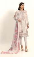 Self Jacquard Embroidered Shirt 3.25m Viscose Tissue Printed Dupatta 2.5m Shalwar 2.5m