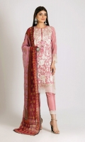 Embroidered Chiffon Shirt 3.0m Printed Chiffon Dupatta 2.5m Dyed Inner Fabric 2.5m Shalwar 2.5m